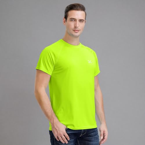 Image of Corna Men's Short Sleeve T-Shirts, Lightweight Men's Workout Shirt, UPF 50+ Sun Protection Athletic Dry Fit Shirts for Men