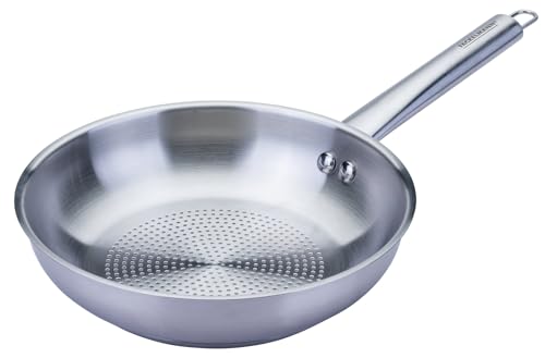 FACKELMANN Bratpfanne Ovalgriff Ø 20 cm aus hochwertigem Edelstahl – Perfekt für scharfes Anbraten auf allen Herdarten auch Induktion, hitzebeständig bis +230 °C, spülmaschinengeeignet FACKELMANN Bratpfanne Ovalgriff Ø 20 cm aus hochwertigem Edelstahl – Perfekt für scharfes Anbraten auf allen Herdarten auch Induktion, hitzebeständig bis +230 °C, spülmaschinengeeignet