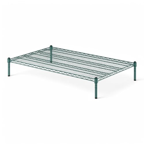 Mix.Home 30" x 48" Green Wire Dunnage Shelf, 8" Height – Heavy-Duty Steel Storage Platform, Rust-Resistant, NSF Certified, Easy to Clean, for Walk-in Coolers, Freezers, Restaurants, Warehouses