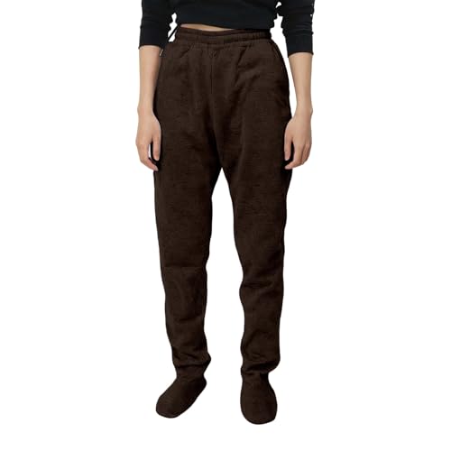 Pantalon polaire doux et chaud avec poches pour maison hiver