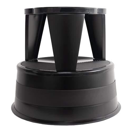 Cramer Kik Step Steel Step Stool - Two Step Stool, Holds 350 lbs (Black)