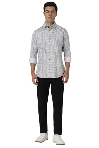 Image of Van Heusen Casual Printed Shirt for Men| Premium Cotton| Full Sleeves| Slim Fit |Breathable Fabric