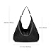Imagen de Ashioup Hobo Bags for Women Soft PU Leather Slouchy Bag Black Handbag with Zipper