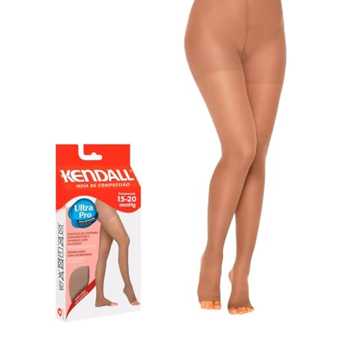 Meia Calça Média Compressão Sem Ponteira, Kendall, Feminino, Mel, G