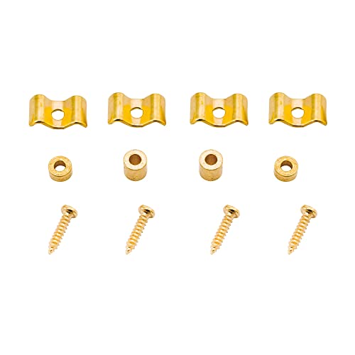 Musiclily ヴィンテージタイプのストラトギター用ストリングガイド 羽型 ストリングリテイナー ブラック