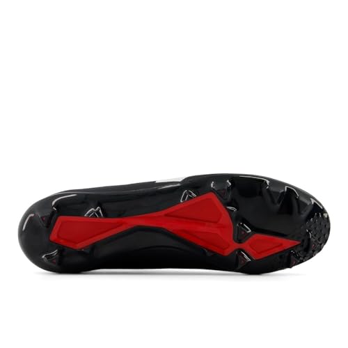 New Balance Unisex Furon Dispatch FG V7+ Soccer Shoe,Black/White/True Red,Men 11 / Women 12.5