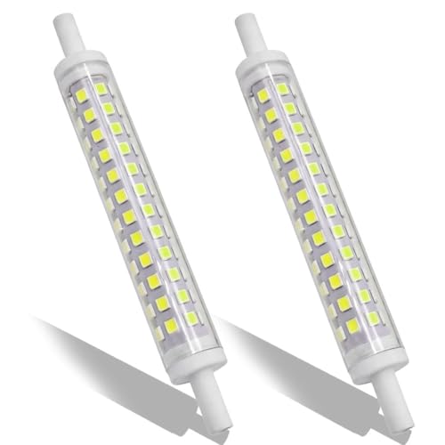 Lumoia 2PCS R7S LED Bulb 118mm Dimmable 9W 6000K Cool White J118 Linear Halogen Bulbs Replacement Free Flicker High Brightness Energy Saving for Floor Lamps Reading Ceiling Floodlights Lamp
