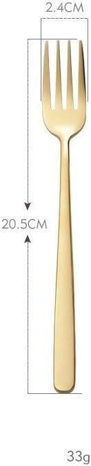 Silverware Flatware Set, 1/4/6/8/10/12 Pieces Long Handle Fork Set Restaurant Home Thickened 304 Stainless Steel Fork(Blue,12Pcs)