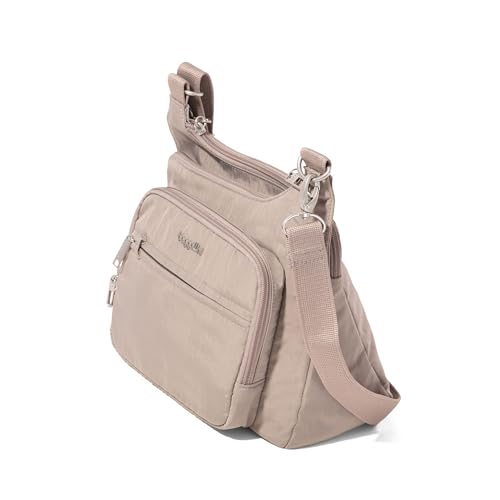 Image of Baggallini Securtex Anti-theft Crossover Crossbody Bag 11 inchw X 8.5 inchh, Rfid, Built-in Wallet, Locking Zippers