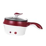 PartyKindom Multifunktionaler Mini elektrotopf Edelstahl mit Antihaftbeschichtung und Deckel Milch...