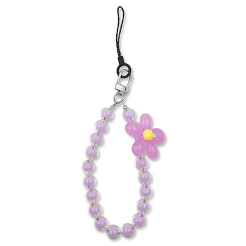 Shguaji Phone Charm, Bracelet Wrist Strap Lanyard, Phone Chain Wristlet Accessories for Keychain Camera Pendants Decor (Purple)