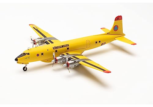 herpa airplane model Sécurité Civile Douglas DC-6, F-ZBAD Pélican 62" on a scale of 1:200, metal miniature with pedastal - Image 4
