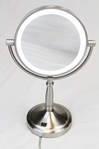 Espejo de Maquillaje LED Doble Cara Redondo Brillante miniatura 2
