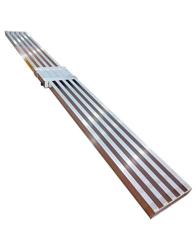 ZHANGGL Plataforma de Trabajo telescópica Ajustable de Aluminio de 3 a 12 pies, Plataforma de andamio Antideslizante, Escalera Extensible versátil para Uso Interior y Exterior, b