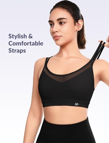 Image of Yvette Sports Bra Lightweight Cloud Series for Women Mesh Splicing Style