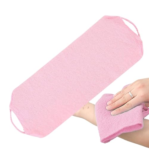 COMFOLIVING Paño de baño, esponja para la espalda para la ducha | Paño de ducha corporal | Toalla larga para limpieza suave, paño de ducha de baño con cara para mujeres