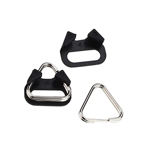 Stainless Steel Triangle Split Ring,Camera Strap Hook Lug Ring, With Plastic Cap,For Belt Hook Lanyard For Camera Shoulder Strap (2 Pcs ) #TOP3