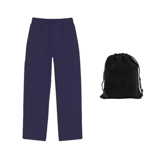 Hanes EcoSmart Boys' Sweatpants with Open-Leg Design, Durable Cotton-Blend, Includes Pouch (US, Alpha, Small, Regular, Navy)