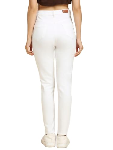 Image of TWGE - Women's High Waist Skinny Fit Jeans - 4 Button, Stretchable Denim Pants - Ankle Length - Stylish Casual Wear