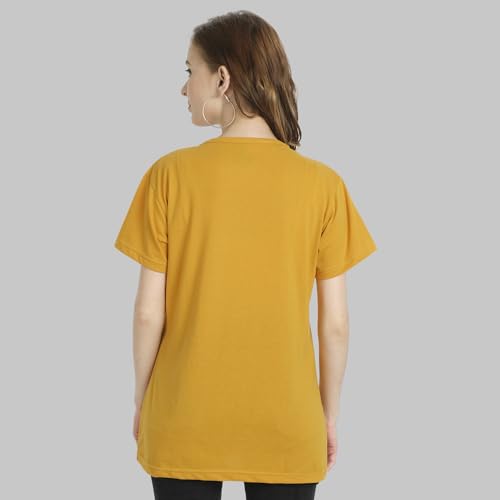 Image of Women's, Round Neck, Half-Sleeve, Printed, Cotton, Regular Fit, T-Shirt for Women