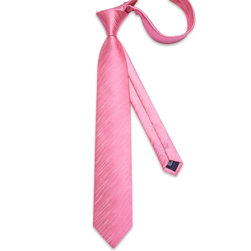 Image of DiBanGu Mens Silk Necktie Solid Color Tie and Pocket Square Cufflink Tie Clip Set Woven Plain Ties for Men Wedding Party