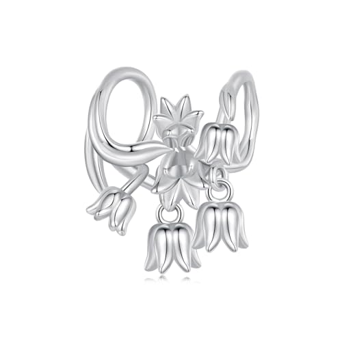 Teleye Lily of the Valley Charm 925 Sterling Silver Charm,SCC3011