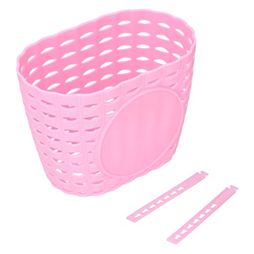 ZDETGU Cesta para Bicicletas para Niños con Diseño Elegante, Almacenamiento Práctico y Versátil, Adecuada para Juguetes, Bicicletas y Scooters (Pink)