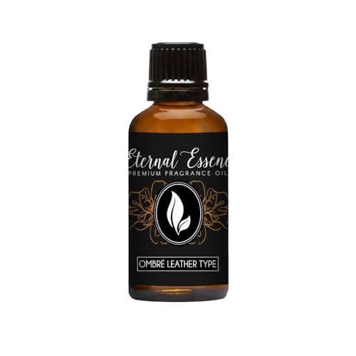 Image of Eternal Essence Oils Leather Ombre 30ml Fragrance Oil - Black Leather, Cardamom, Amber Resin & Smoked Tobacco - Deep, Spiced, Floral-Leather Scent for Men