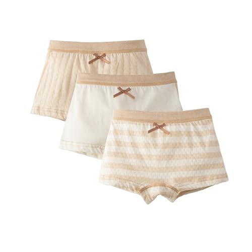 GZMM Girls Organic Cotton Shorties Underwear Toddler Briefs Kids Panties Pack of 3