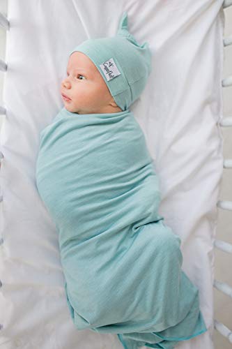 Copper Pearl Baby Beanie Hat Top Knot Stretchy Soft Sonny #TOP3