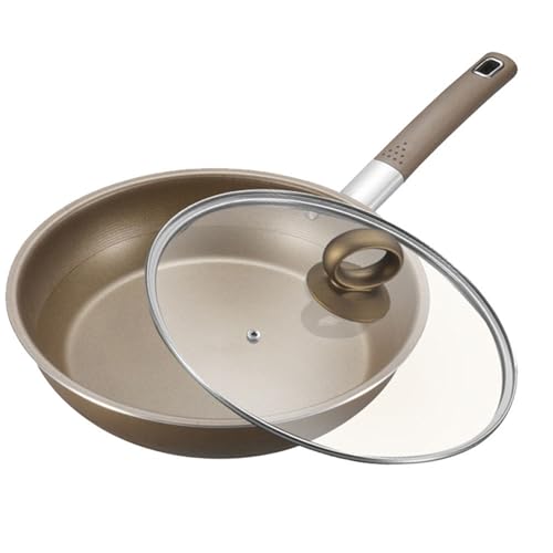 Wok de fondo plano con tapa y revestimiento antiadherente 28 cm
