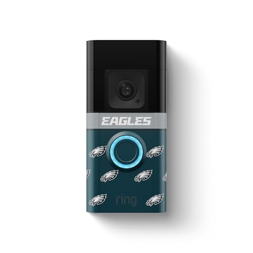 Image of All-New Limited Edition, Official NFL Faceplate for Ring Doorbells - Video Doorbell 3, Video Doorbell 3 Plus, Video Doorbell 4, Battery Doorbell Plus, and Battery Doorbell Pro | Philadelphia Eagles