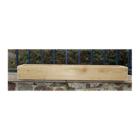 Hand Made Wooden Window Box 120cm long x x 10cm high x 15cm wide Cover