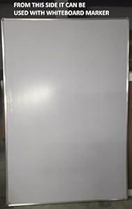 SHAKYA WORLD Non Magnetic Double Sided Lightweight WhiteBoards with Aluminium Frame, 6  4 Feet, White