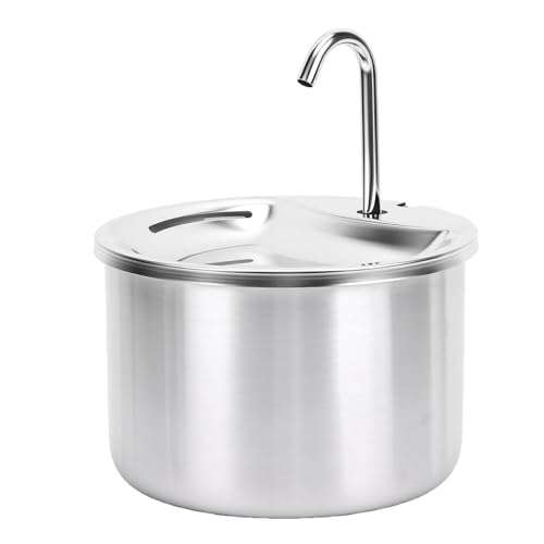 Fuente para agua de gato AYNEFY acero inoxidable miniatura 3
