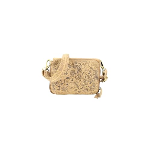 RIVET & BURR Women’s Concealed Carry Messenger Bag with Flap – Genuine Leather | Organizer Pockets & Adjustable Strap2