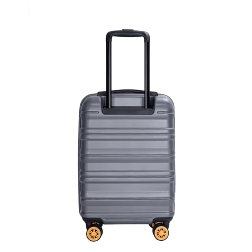Modern Style Airline Approved 18.5" Suitcase With Wheels Carry on Bag Hard Shell Luggage (DARK GREY)4