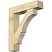 Ekena Millwork BKT0806X34X40BOA05RDF Balboa Block Rough Sawn Bracket w/Offset Brace, Douglas Fir