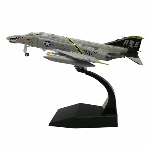 1:100 Scale Die-Cast Airplanes F- 4 Phantom Fighter Jet Model Bomber Fighter Attack Plane Military Model Plane Collection Plane for Gifts