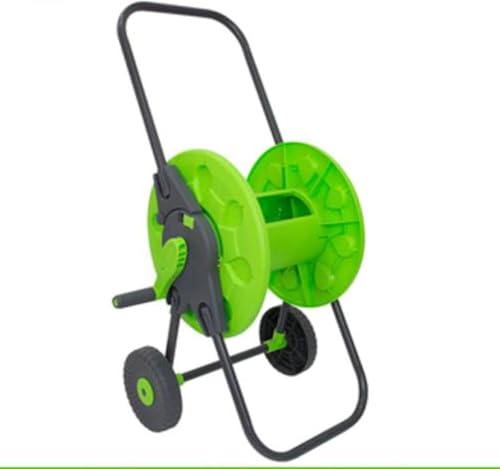 Garden Hose Holder, Hose Reel Unit, Mobile Hose Reel Trolley with Wheels, Hose Trolley