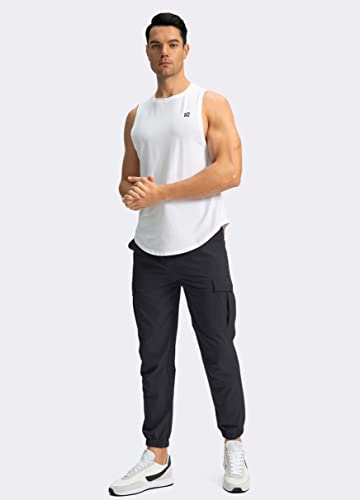 Pinkbomb Men's Hiking Cargo Pants with 7 Pockets Slim Fit Stretch Joggers Golf Cargo Work Pants for Men