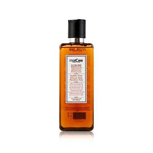 MaxCare Moroccan Organic Argan Oil Shampoo SLS Sulfate Free,Best for Damaged,Dry,Brittle Hair,Men and Women,Healthy Material 10 Fl Oz