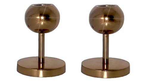 Akanksha Arts, Made of Top Notch Alunimium - in Pair - 8.8 cm high - Lovely Candle Stand