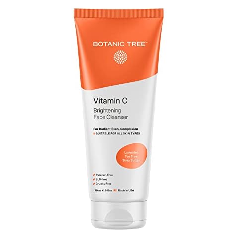 Botanic Tree Vitamin C Face Wash - Facial Cleanser for All Skin Types, Aging Skin, Dry Skin, Minimizing Acne scars, Brightening, Reduce Breakouts - Face Wash for Women & Men Cover