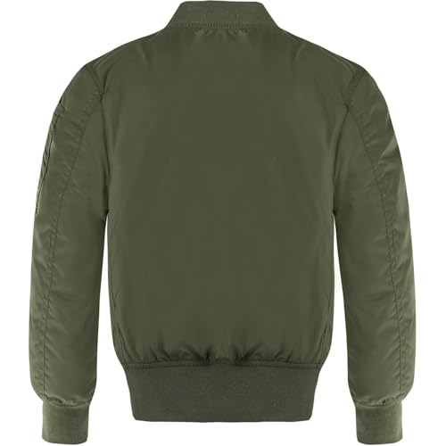 CUNYI Boys' Fashion Zip Up Bomber Jacket Windproof Flight Jacket Lightweight Windbreaker Outdoor2