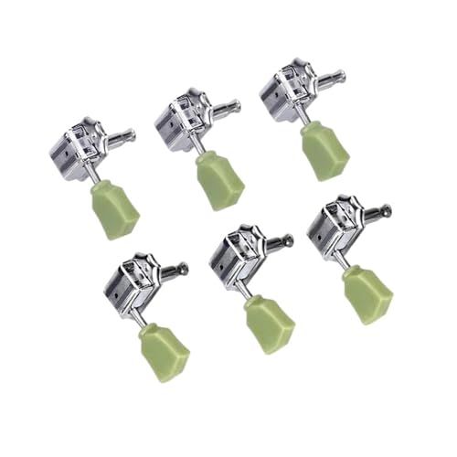 ギターマシンヘッドチューニングペグ フォーク/エレキギター用 シルバーチューナー 3R 3L マシンヘッド 弦チューニングキー ペグ チューナー