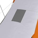 Outsunny 4-6 Man Tunnel Tent with 2 Bedroom and Living Area, Large Camping Tent, 2000mm Waterproof, Portable with Bag, for Fishing Hiking Festival, Grey and Orange - Image 9