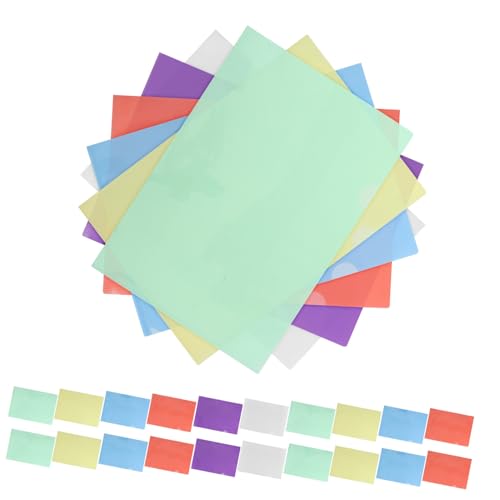 LIFKOME 36個 透明型ファイルフォルダー 書類整理用プラスチック製ペーパー保護 オフィスや学校向け軽量収納ケース