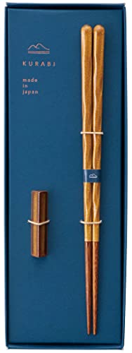 カワイ KURABI ( クラビ ) 箸 食洗機対応 23cm 箸置き セット 黄磁 ギフトセット 日本製