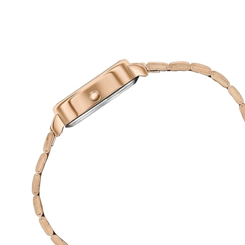 Image of Sonata Poze 9 with Quartz Analog White Dial IPG Strap Watch for Women - SP80189WM01W